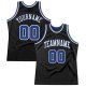 Men's Custom Black Royal-White Authentic Throwback Basketball Jersey